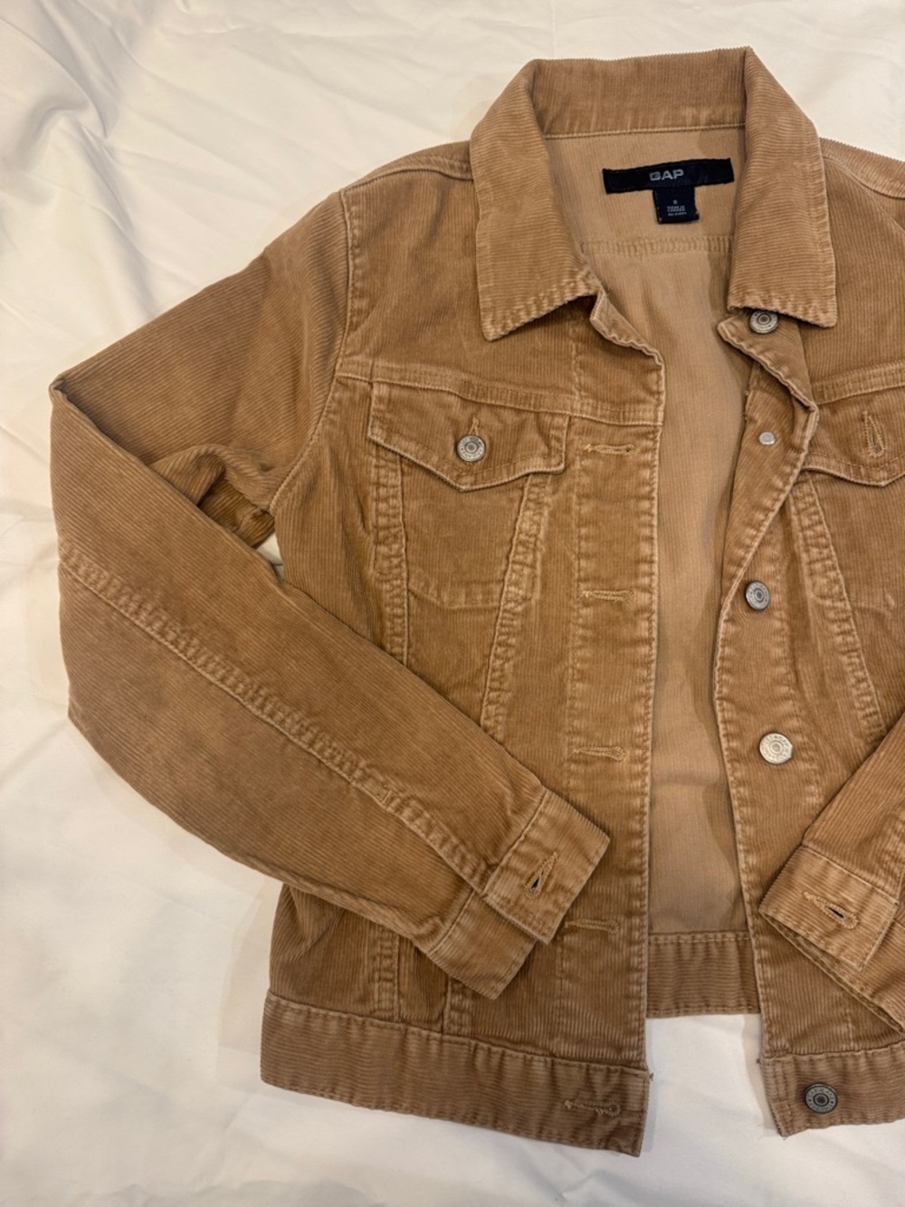 GAP Corduroy Jean Jacket in Tan Brown - Picture 4 of 14